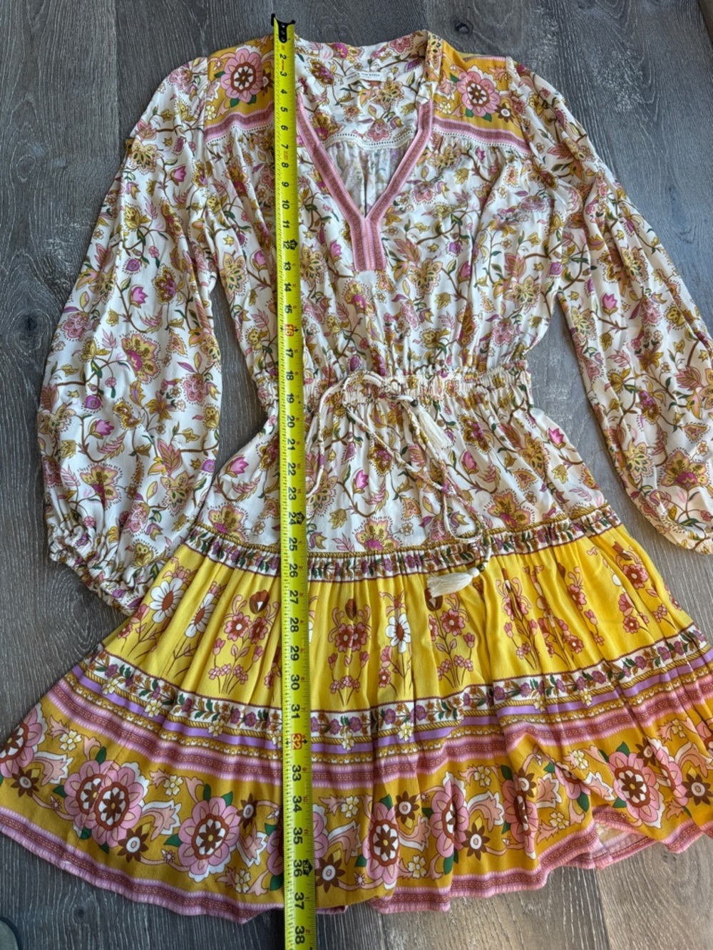 Spell & the Gypsy Portobello Road Floral Tiered V-Neck Mini Dress MK0587 - Picture 6 of 9